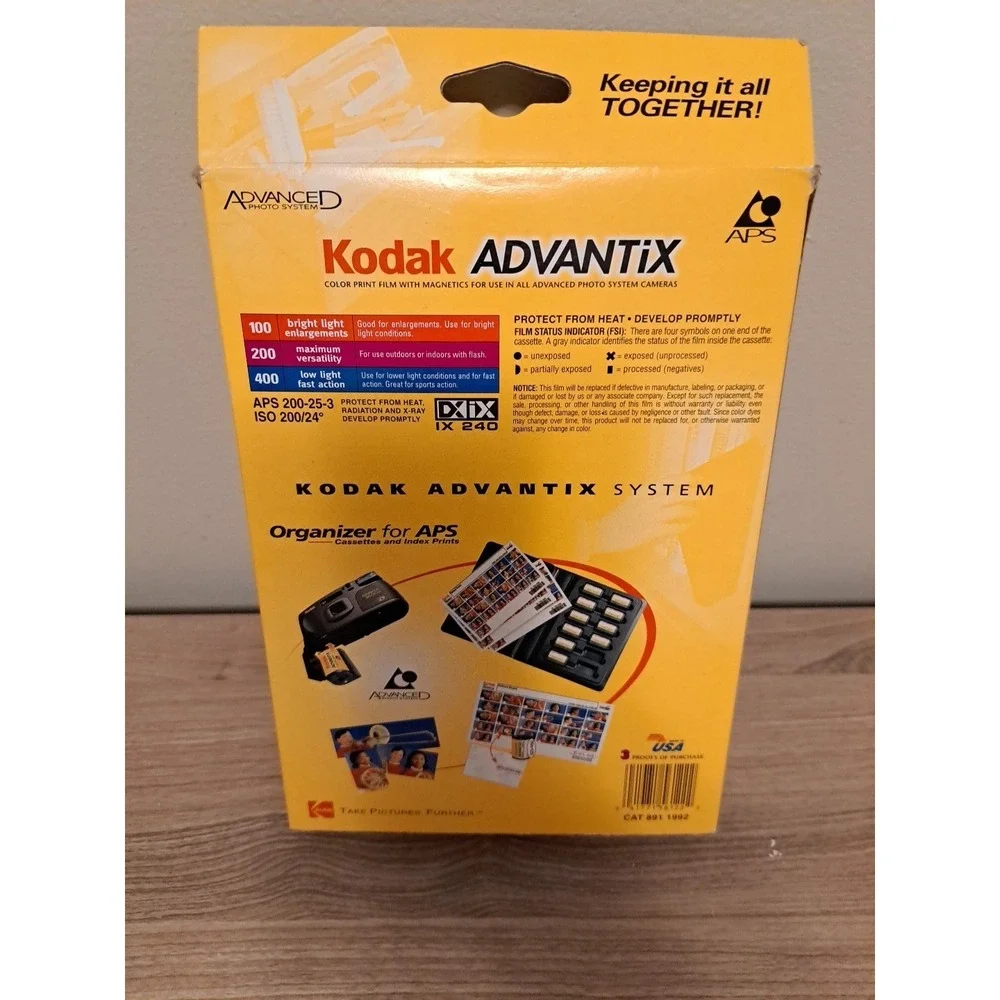 Vintage Kodak Advantix Organizer Cassettes Index Prints Film Roll Storage Case